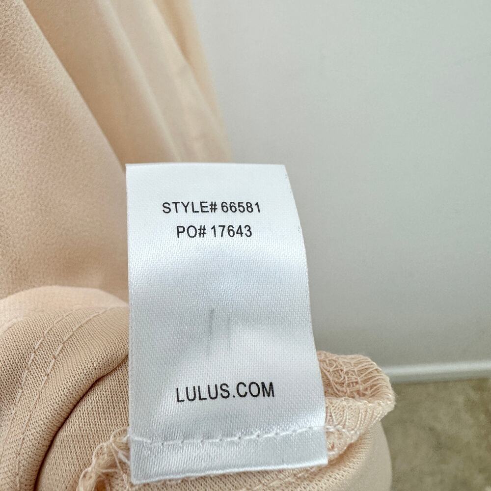 Lulus Picture Perfect Blush Lace Maxi Dress Formal Evening Bridesmaid Small NWT - Picture 12 of 14